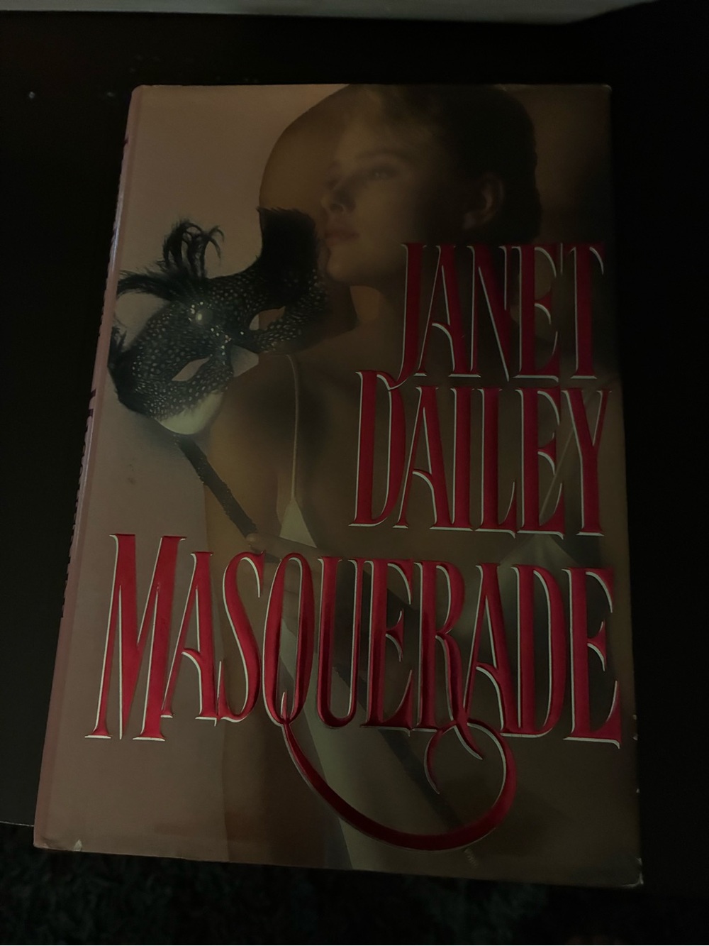 Janet Dailey "Masquerade" Hardcover Book - Pink and Gold Cover